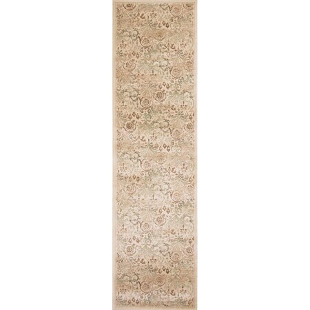 Homeroots HomeRoots 353497 2 ft. 2 in. x 7 ft. 11 in. Runner Polypropylene Ivory Area Rug 353497